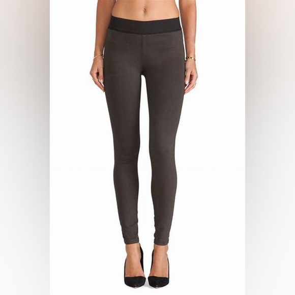 NWT, Citizens of Humanity Greyson Coated Leggings in Brown Suedette - Picture 1 of 15